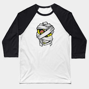 Zombie Mummy Head Baseball T-Shirt